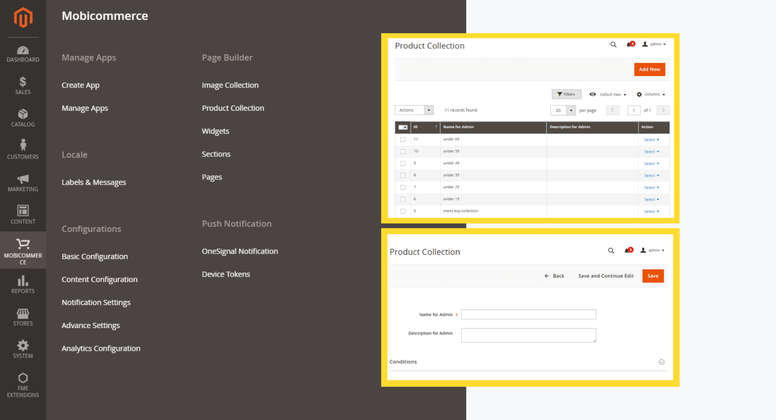 A virtual/dynamic product listing functionality